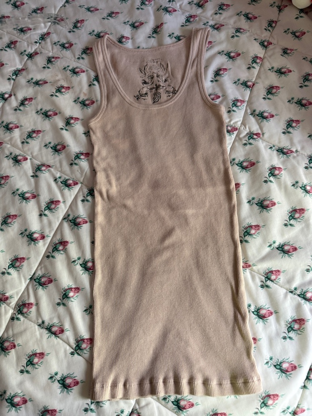 Old Navy Beige Ribbed Tank Dress